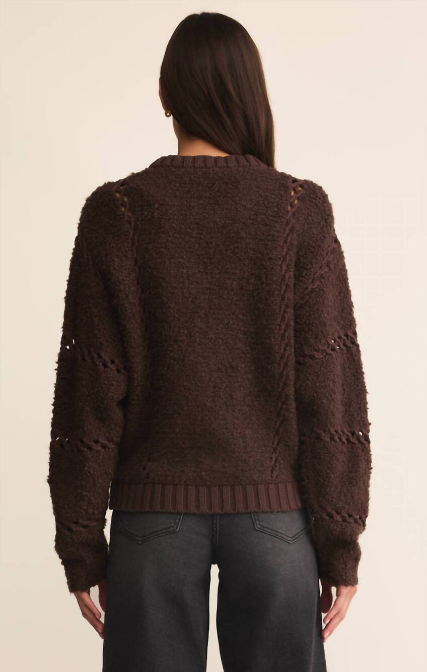 NEW Z SUPPLY women's sundance zip up sweater jacket in chocolate cherry - Picture 3 of 3